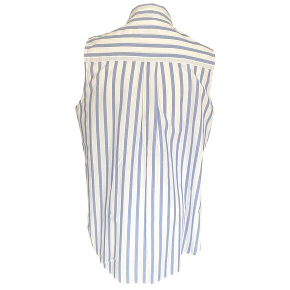 Equipment Femme Womens Cotton Sleeveless Striped Button Up Preppy Size Large - Picture 3 of 7